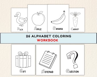 26 Alphabet Coloring Pages for Kids Printable PDF Preschool ABC Letters Activity Ages 3–5