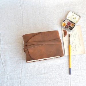 Handmade Leather Sketchbook Cover, Traveler's Leather Artist