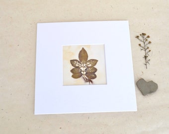 Botanical Print - Ecoprint on Paper - Rose Leaves