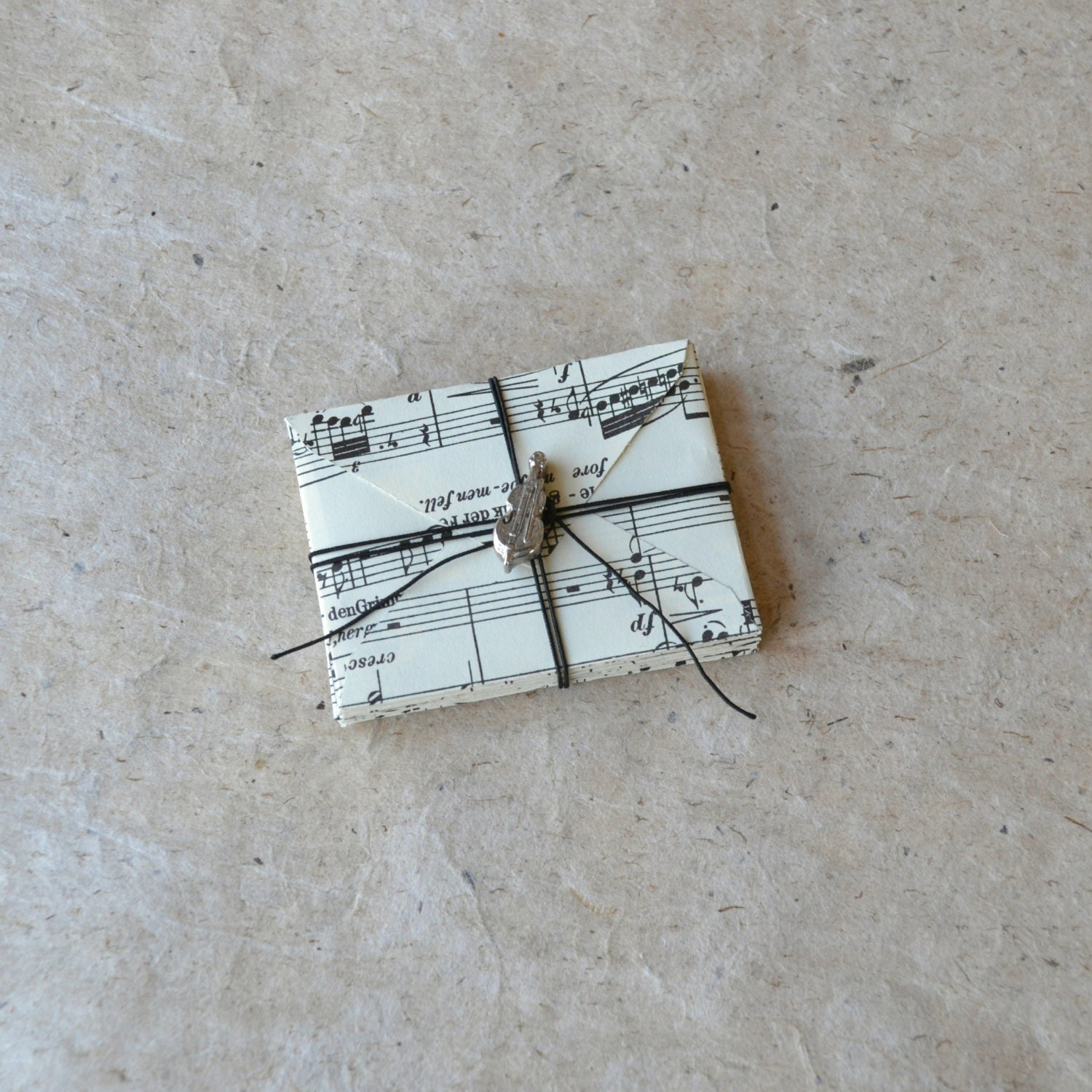 Music Envelope and Card Set 12 Mini Music Paper Envelopes Etsy