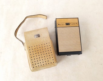 日立トランジスタラジオ：レザーキャリングケース、モデルTH-650