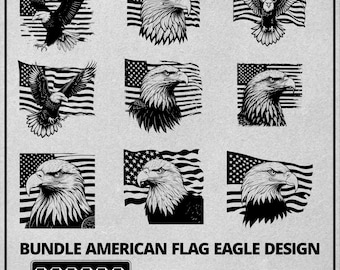 American Flag Eagle SVG, 4th of July SVG Bundle, Patriotic SVG, American Bald Eagle Sublimation, Usa Patriotic Svg, Eagle Design