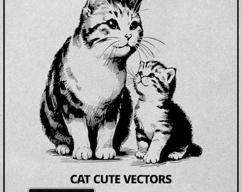Söt katt svg, kattunge svg, digital nedladdning svg, dxf, png, pdf, svg-filer för Cricut