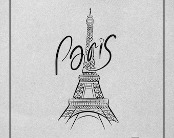 Eiffel Tower SVG, Paris SVG, France SVG, French City svg, Travel svg, Cut File for Cricut, Silhouette, Vinyl Transfer, Sublimation
