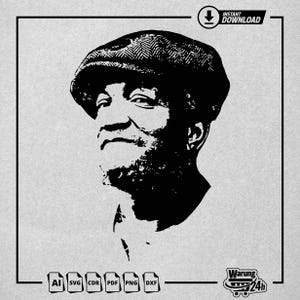Fred Sanford Svg Png, Sanford and Son png, Good Times Svg Png, Vintage Movie Png, Silhouette, Sublimation Png, Cricut Clipart