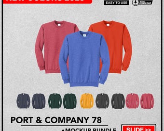 Port Company PC78 Mockup PNG, High-Quality Port Company PC78 T-Shirt Mockup, PC78 Design Template, Customizable & Easy to Use
