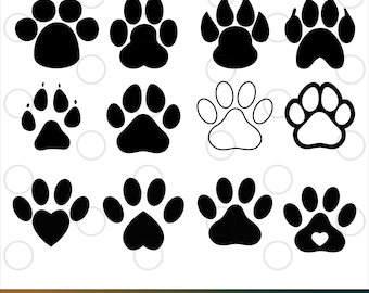 Dog Paw Prints Svg, Dog Svg, Paw SVG, Animal Paw Svg, Animal Svg, Dog Paw Print, Paw Print, Animal Print, Cut Files for Cricut, Silhouette