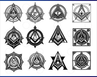 Masonic Square and Compass SVG | Freemason Fraternity Design for Cricut | Masonic Symbol Clipart
