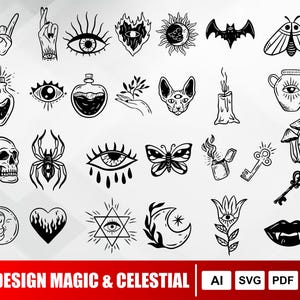 Magic and Celestial SVG bundle designs