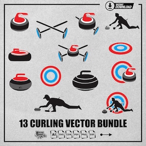 Curling svg, Curling Sport svg, Curling Stone svg, Clipart, Cut Files for Silhouette, Vector, dxf, eps, png, Design