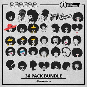Black Girl Magic SVG Bundle, Black woman SVG, Boss Lady Svg, Black Lives Matter, Afro Lady Woman, Diva, Tshirt, Cut File Cricut, Silhouette