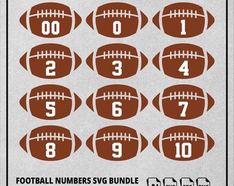 Football Numbers SVG Bundle, Football SVG, Football Shirt SVG, Football Mom Life svg, Football svg Designs, Supportive Mom, Cut File Cricut