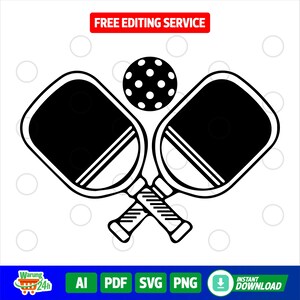 Pickleball SVG - motifs amusants pour pickleball pour t-shirts, cadeaux des fêtes et décoration d&#39;art amusante