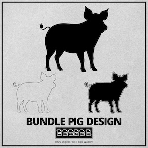 Show Pig Digital Download | Show Pig SVG & PNG Cut File for Cricut | Show Pig Silhouette Outline | Instant Download