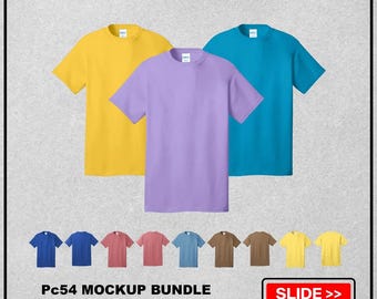 Port & Company PC54, PC54 Mockup, T shirt Mocks PC54, Tshirt Mockup, Mock-up Bundle, PC54