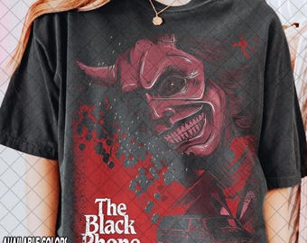Retro 90's Comfort Colors The Black Phone Vintage T-Shirt, The Black Phone 2 Scary Horror Movie Shirt, Gift For Women and Man Unisex T-Shirt