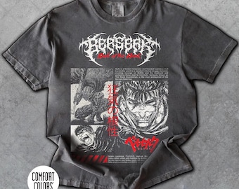 Limited Comfort Colors Guts T-Shirt, Berserk Anime Dark Otaku Swordsman Manga Bootleg Fan T-Shirt, Gift For Women and Man Unisex T-Shirt