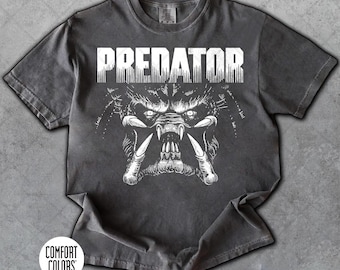 Limited Comfort Colors Predator T-Shirt, Predator Alien Movie Bootleg Fan T-Shirt, Gift For Women and Man Unisex T-Shirt