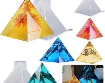 Pyramid Silikonform För Harts Liten Epoxiform DIY Ljusstake Smyckestillverkning Hantverk Konstnärsmaterial