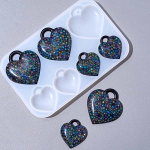 Heart Pendant Silicone Mold – DIY Resin Jewelry, Keychain Valentine’s Day Gift Making Mould for Epoxy & Craft Projects