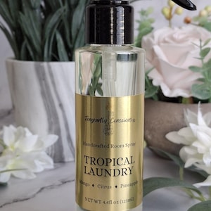 Tropical Laundry Room Spray | Handcrafted with Mango, Citrus & Pineapple | 4.4floz and 8floz sizes available | Luxury Scent