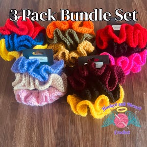 Crochet Scrunchie 3-Pack: Handmade Hair Accessories