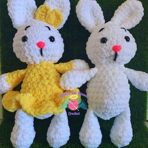 Handmade Crochet Amigurumi Bunny – Customizable Colors, Soft & Cuddly