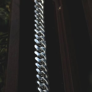 Silver Cuban Link Bracelet or Chain – Handmade in 999 Pure Fine Silver (11mm)