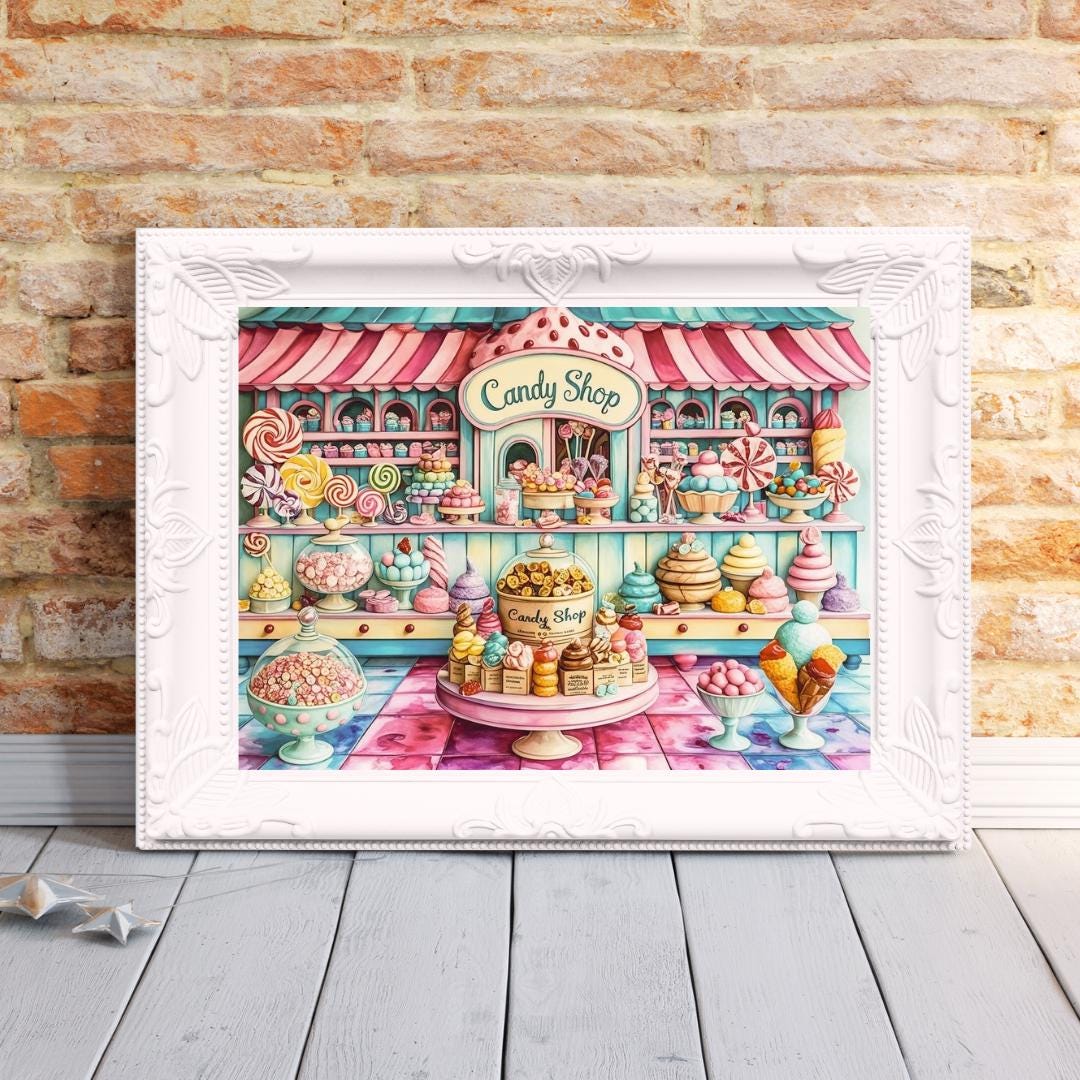 Candy Shop Puzzle - Sweet Treats 120, 252, 500-Piece Fun, Relaxing Game for All Ages, Perfect for Family Nights & Gift