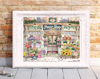Floral Flower Shop Puzzle - 120, 252, 500-Piece, Garden Decor, Nature Lovers Gift, Jigsaw Fun, Springtime Activity