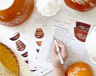 Herfstoogst - Pyrex Collectors Checklist door "My Pretty Pyrex" - direct downloaden