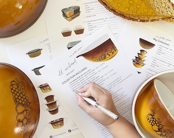 Old Orchard - Pyrex Collectors Checklist by "My Pretty Pyrex" - Instant Download