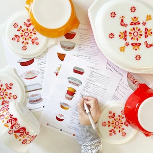 Friendship - Pyrex Collectors Checklist by "My Pretty Pyrex" - Instant Download