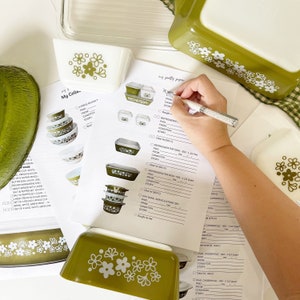 Spring Blossom / Crazy Daisy - Pyrex Collectors Checklist by &quot;My Pretty Pyrex&quot; - Instant Download