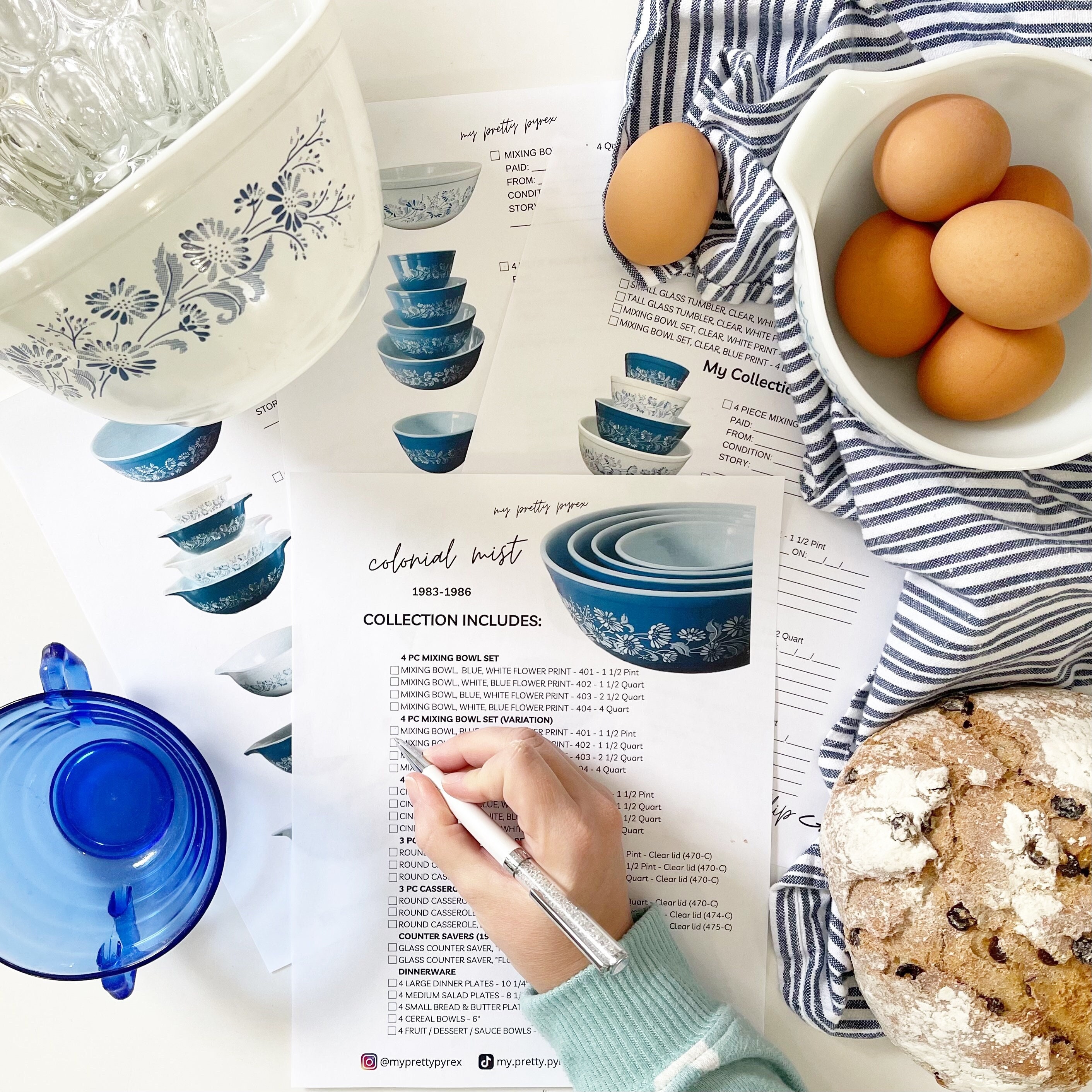 Colonial Mist - Pyrex Collectors Checklist by 
