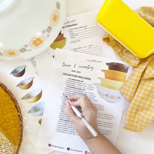 Town and Country - Pyrex Collectors Checklist by &quot;My Pretty Pyrex&quot; - Instant Download