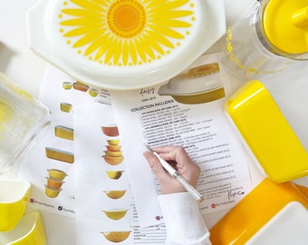 Daisy - Pyrex Collectors Checklist by "My Pretty Pyrex" - Instant Download