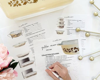 "Golden Acorn - Pyrex Sammler Checkliste von "My Pretty Pyrex" - Instant Download."