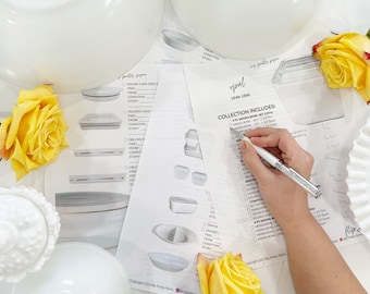 Opal & Gold Band - Pyrex Sammler Checkliste von "My Pretty Pyrex" - Instant Download