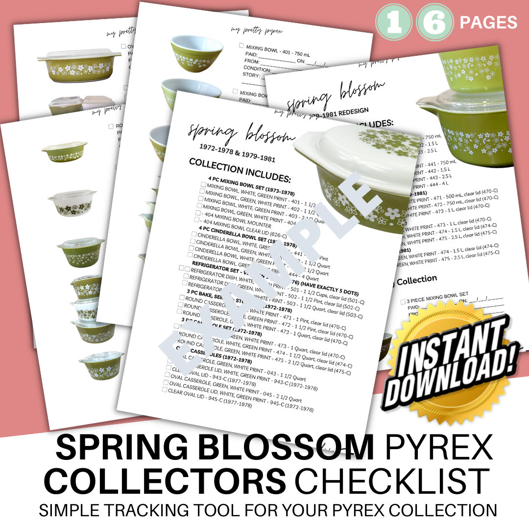 Spring Blossom / Crazy Daisy - Pyrex Collectors Checklist by 