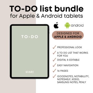 To Do List Template for Ipad & Android | Weekly planner | Minimalist To Do List | Digital To Do List Bundle | Digital planner template