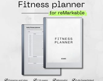 Digitaler Fitnessplaner für Bemerkenswertes | reMarkable-Trainingsprotokoll | Fitness-Ziel-Tracker | Trainingsplaner für reMarkable | Fitness-Vorlage