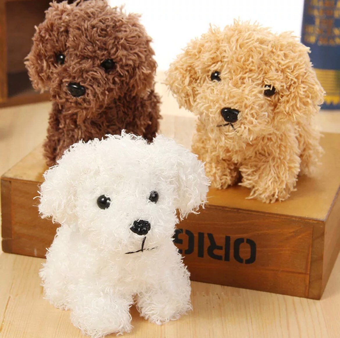 stuffed goldendoodle dog