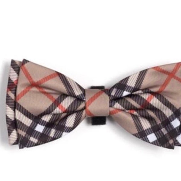 Bias Plaid Dog Bow Tie, Dog Bow Tie, Dog Collar Bow Tie, Cat Bow Tie, Pet Bow tie, Pet Collar Accessory