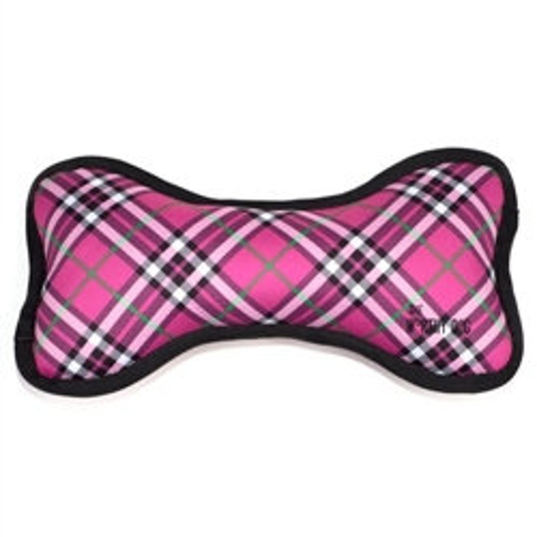 Bias Plaid Pink Bone Dog Toy Pink Bone Dog Toy Plaid Etsy