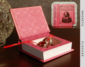 Hollow Book Safe | Mini Love Sonnets of Shakespeare | Magnetic Closure