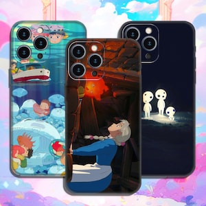 Funda de anime Studio Ghibli para iPhone 16/15/14/iPhone 13 Pro Max Samsung S24/23/22 Ultra Funda de anime Studio Ghibli