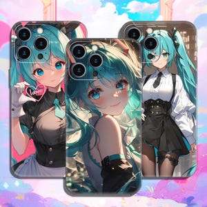 Hatsune Miku Handyhülle Handyhülle für iPhone 16 15 14 13 12 11 8 7 Pro Max 13 12 iPhone 11 Pro Max SamsungS24 Ultra Plus 24