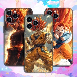 DRAGON BALL Goku Anime Hülle für iPhone 16 Pro Max iPhone 13mini iPhone 15/14/13 Pro Max SamsungS24/23 Ultra Plus Dragon Ball Anime Hülle