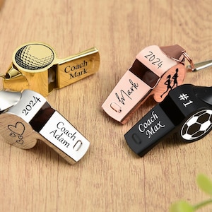 Personalized Sport Gift for Coach,Whistle Christmas Gift,Custom Sports gifts,Engraved Coach Whistle with name 2024 Teacher Appreciation Gift